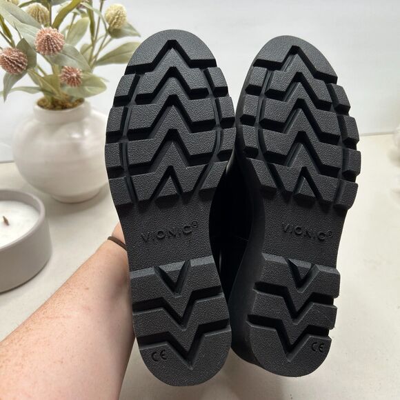 Vionic Willa Wedge Loafers Leather Slip On Shoes Black Women's US 6 NWOB - Picture 8 of 11